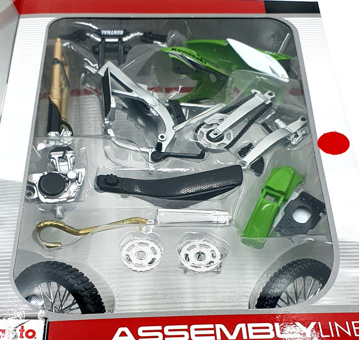 Maisto 1/12 Scale Diecast Kit 39175 - Kawasaki KX 450F Motorbike - White/Green