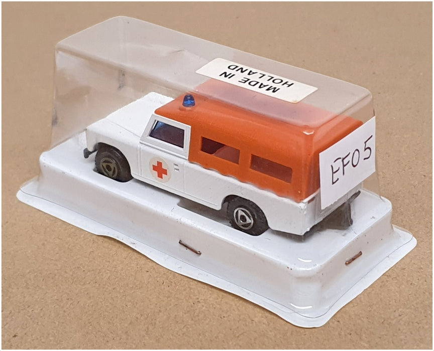 Efsi 1/63 Scale EF05 - Land Rover Covered Ambulance Truck - White/Orange