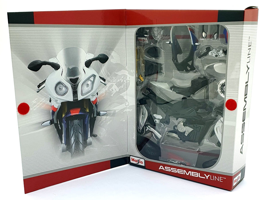 Maisto 1/12 Scale Diecast Kit 39191 - BMW RR S1000 Motorbike Model Kit - White