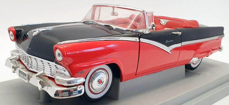 Ertl 1/18 Scale Diecast 7258 - 1956 Ford Sunliner - Red/Black