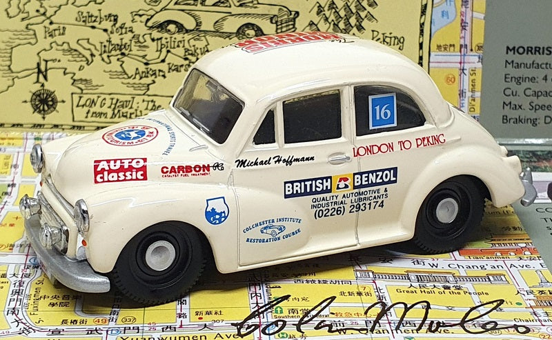 Corgi 1/43 Scale 96742 - Morris Minor London To Peking Moles/Hoffman - Ivory