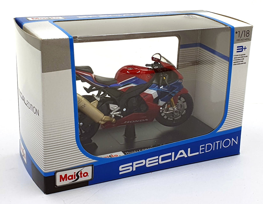 Maisto 1/18 Scale 20116 - Honda CBR1000RR-R Fireblade SP Motorbike - Red/Blue