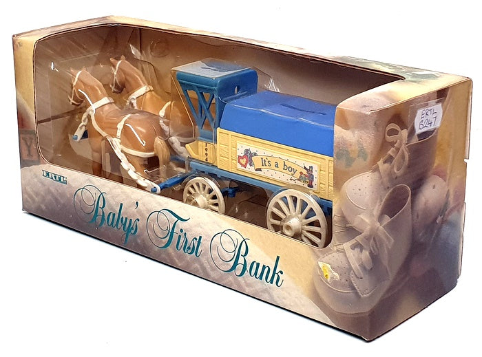 Ertl Appx 22cm Long B247 Coach & Horses Baby's First Bank It's A Boy Blue/Yellow