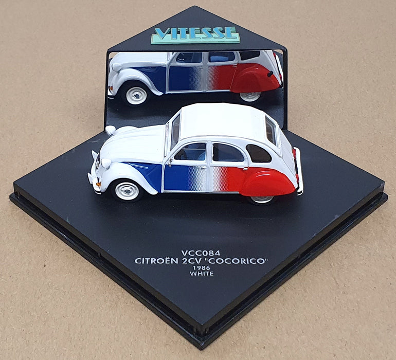 Vitesse 1/43 Scale Diecast VCC084 - 1986 Citroen 2CV Cocorico - White