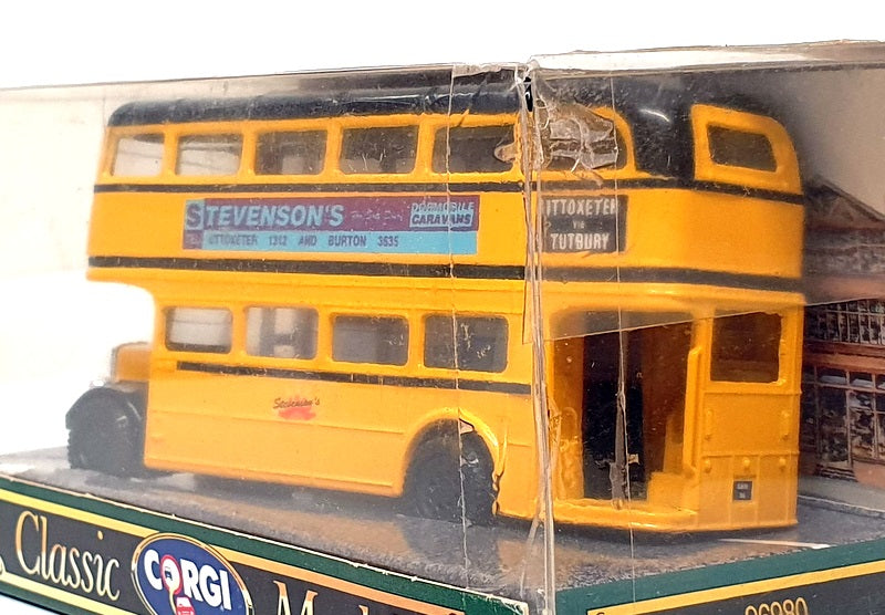 Corgi Appx 12cm Long Diecast 96980 - AEC Uttoxeter Bus - Yellow/Black