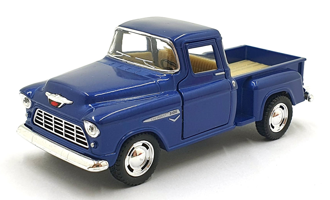 Kinsmart 1/32 Scale Pull Back & Go TY0237 1955 Chevrolet Stepside Pick Up Blue