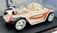 Hot Wheels 1/18 Scale Diecast 53832 - Beatnik Bandit custom Car - White/Orange