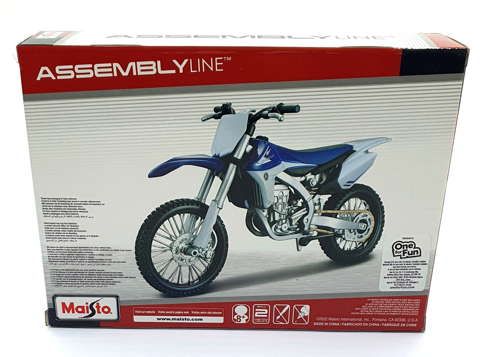 Maisto 1/12 Scale Diecast Kit 39195 - Yamaha YZ450F Motorbike - White/Blue