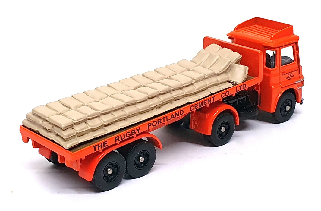Corgi 1/76 Scale DG186013 - ERF LV Flatbed Trailer Rugby Cement - Orange