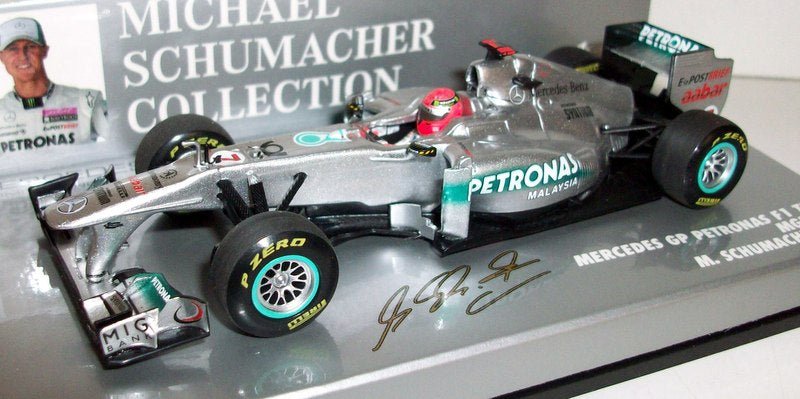 Minichamps F1 1/43 Scale - 410110007 Mercedes Petronas F1 Team W02 11 Schumacher