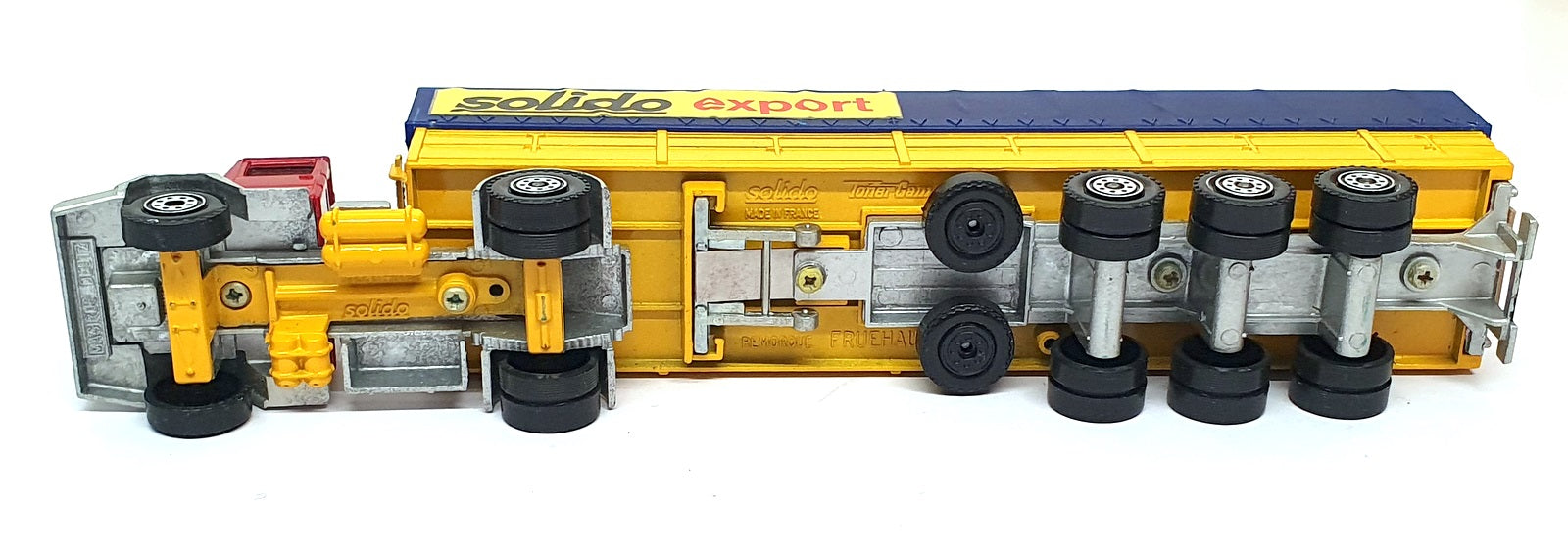 Solido 25cm Long Original Diecast 363 - Magirus Deutz Container Truck - Red