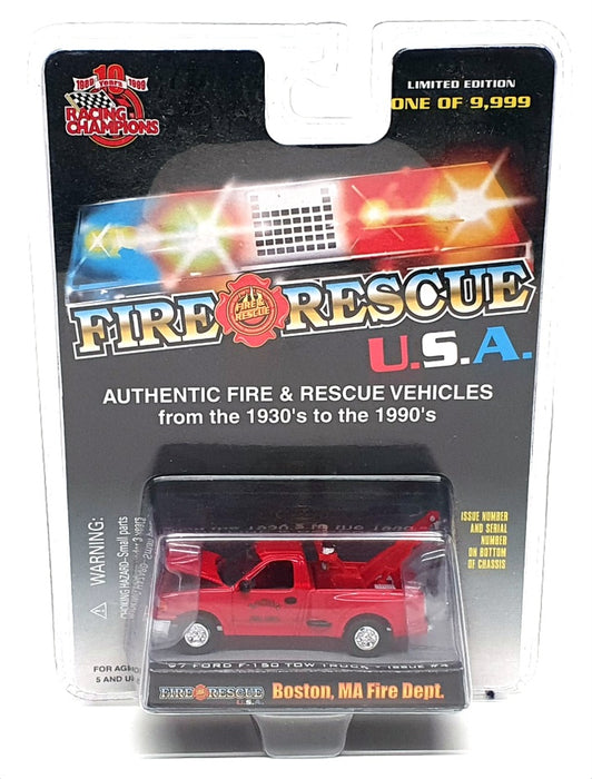 Racing Champions 1/64 Scale 94720 - 1997 Ford F-150 Tow Truck Boston FD - Red