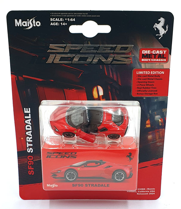 Maisto 1/64 Scale 15700 - Speed Icons Ferrari SF90 Stradle - Red