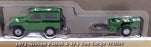 Greenlight 1/64 Scale 32250-A 1972 Nissan Patrol &1/4 Ton Cargo Trailer - Green