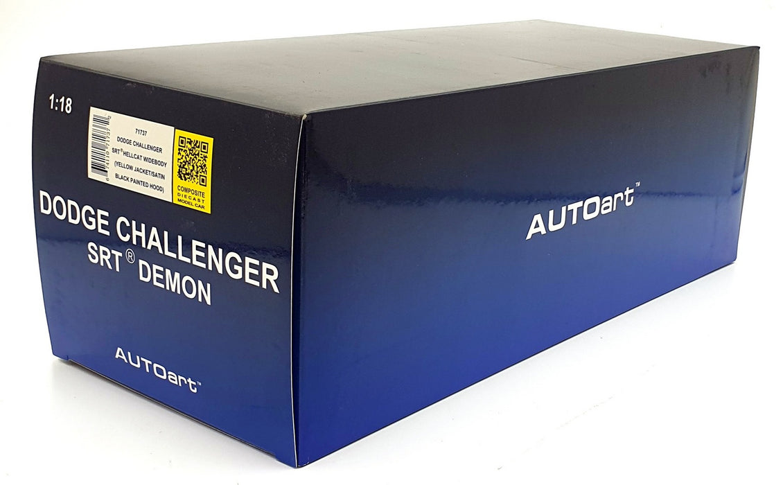 Autoart 1/18 Scale Diecast 71737 - Dodge Challenger SRT Hellcat Wideboy - Yellow