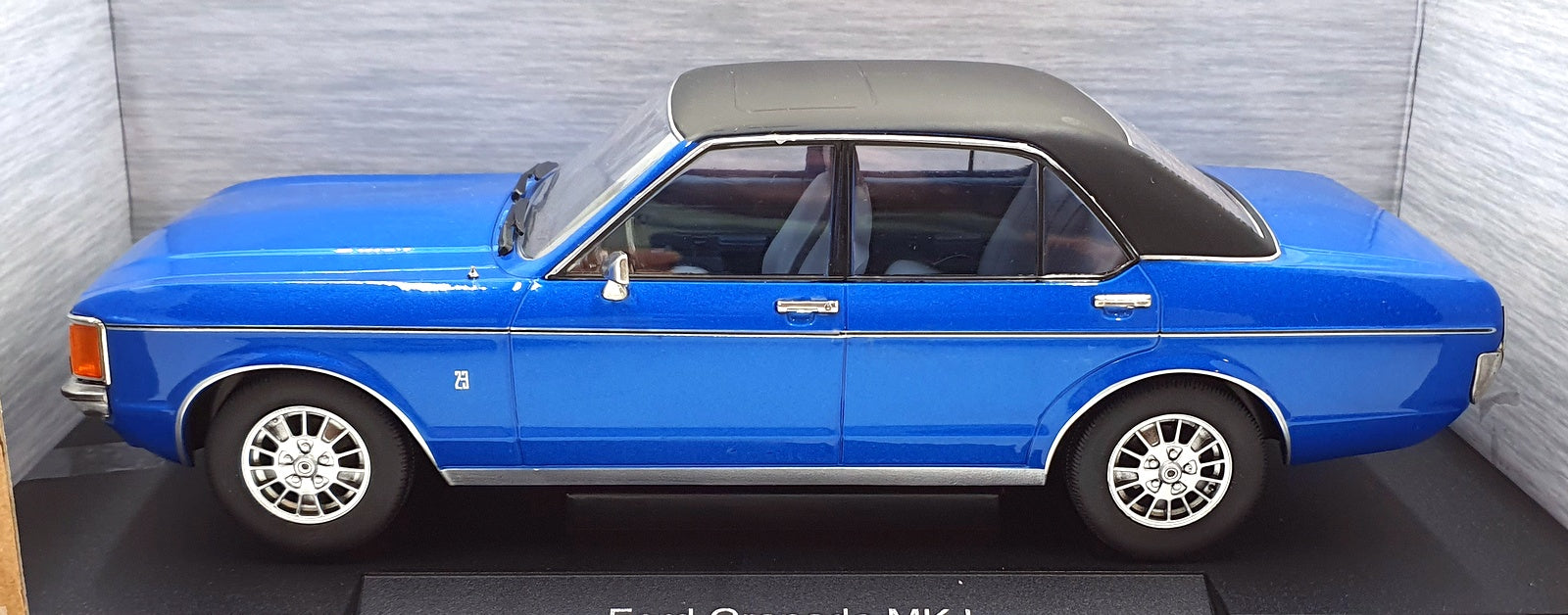 Model Car Group 1/18 Scale MCG18394 - Ford Granada MK I - Blue / Black LHD