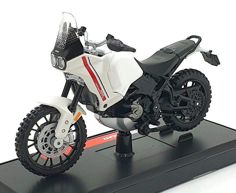 Maisto 1/18 Scale 34007-22989 - Ducati DesertX Motorbike - White