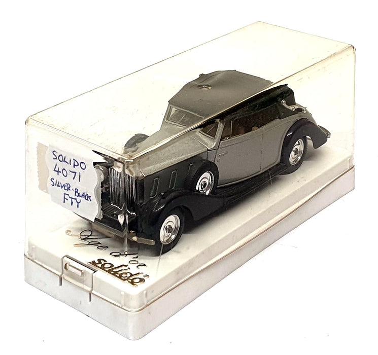 Solido 1/43 Scale Diecast 4071 - Rolls Royce Coupe - Silver/Black