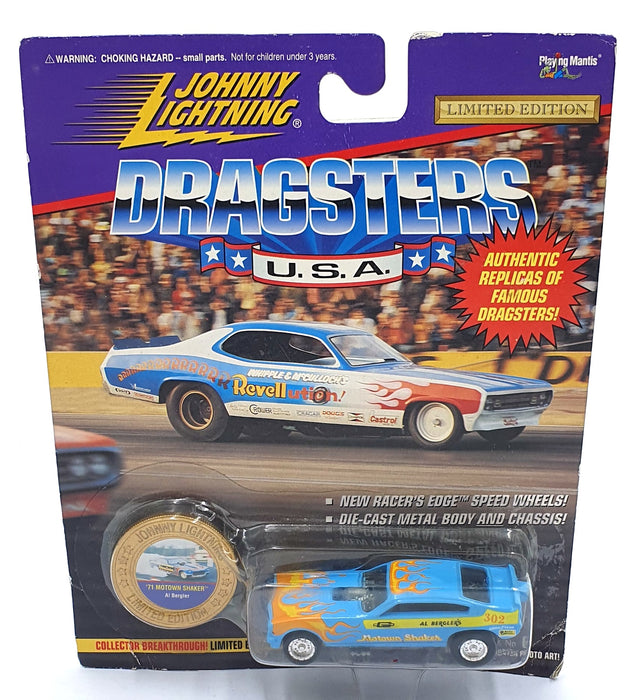 Johnny Lightning 1/64 Scale 320-160 Dragsters USA '71 Motown Shaker Blue Bergler