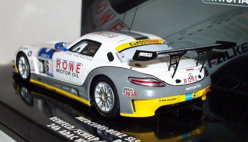 Rowe Racing Sls Amg Minichamps 1/43 Scale - 437 110396 Mercedes Benz SLS AMG ROWE Racing ...