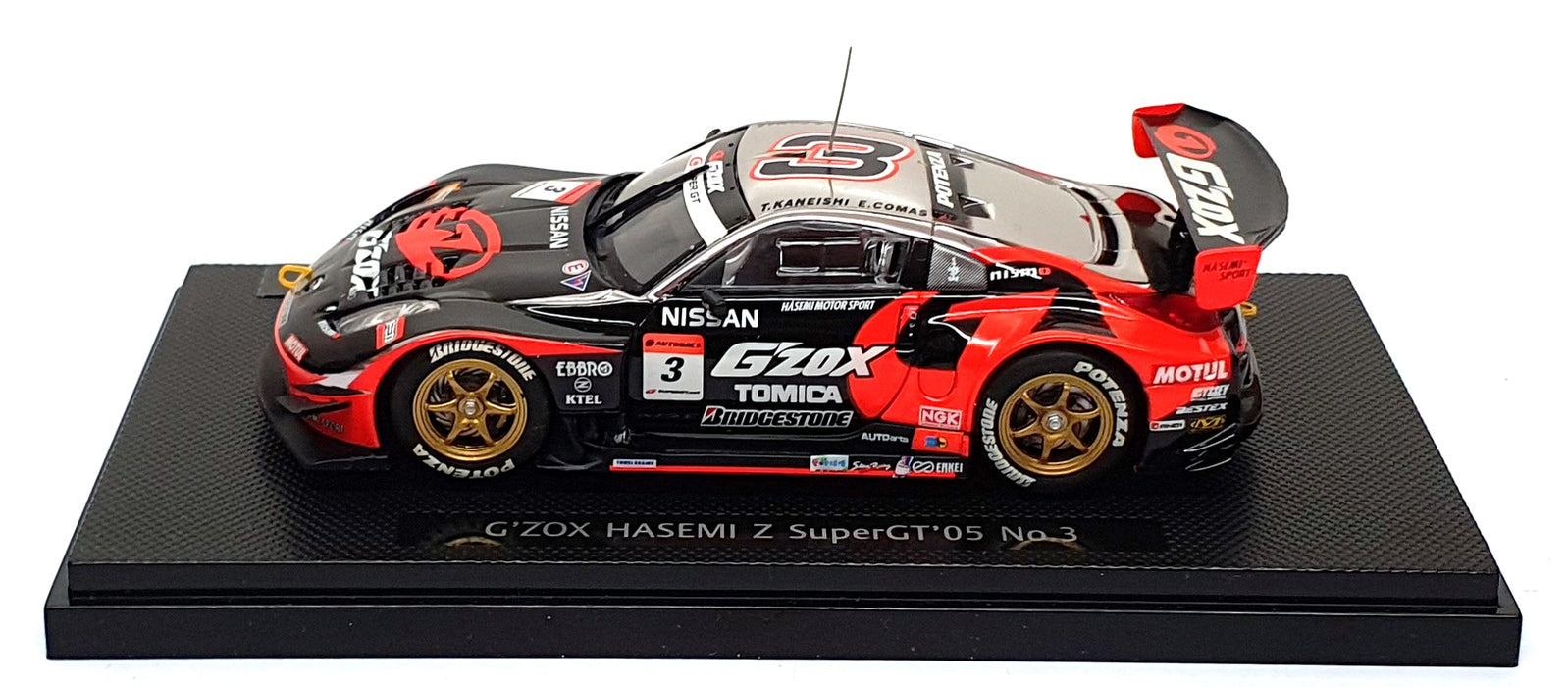 Ebbro 1/43 Scale 730 - Nissan G-Zox Hasemi Z SuperGT'05 #3 - Black/Red