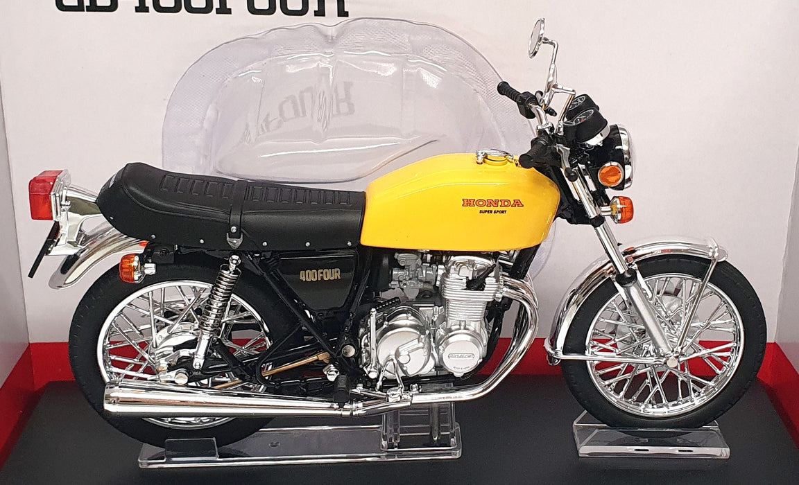 Aoshima 1/12 Scale 11174-4200 - Honda CB400Four Motorcycle - Yellow