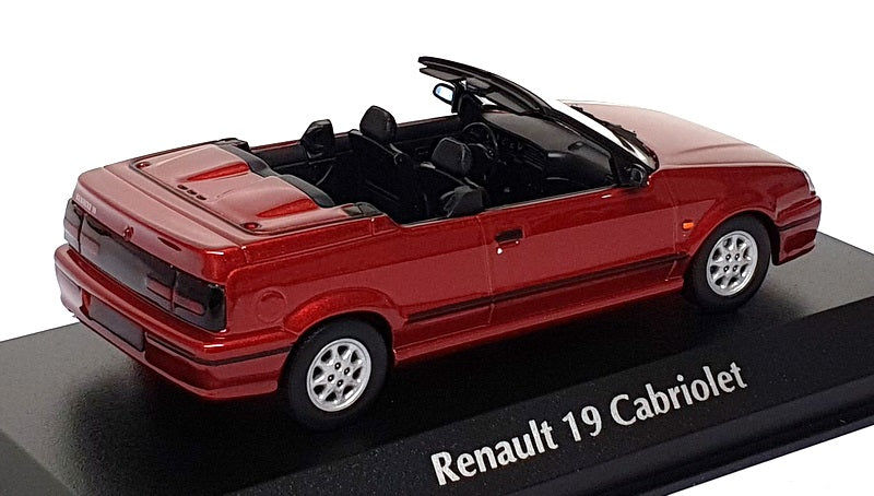 Maxichamps 1/43 Scale 940 113731 - 1991 Renault R19 Cabriolet - Met. Red