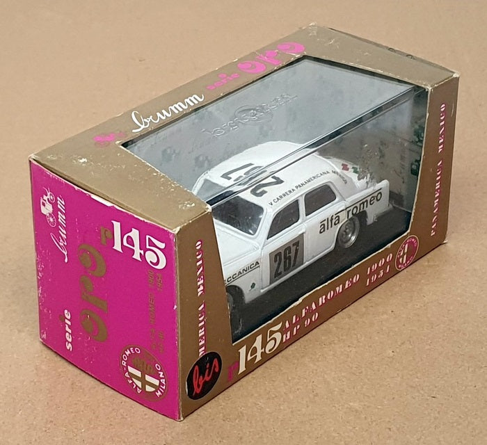 Brumm 1/43 Scale R145 Alfa Romeo 1900 #267 Rally Panamerica Mexico 1954 - White