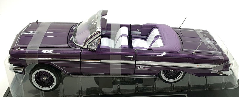 Sun Star 1/18 Scale 2111 1961 Chevrolet Impala Lowrider Open Convertible Purple