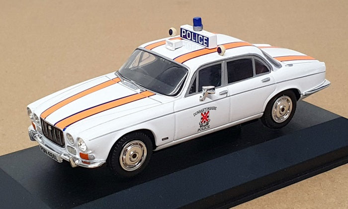 Vanguards 1/43 Scale VA08607 - Jaguar XJ6 Dumbartonshire Police - White/Orange