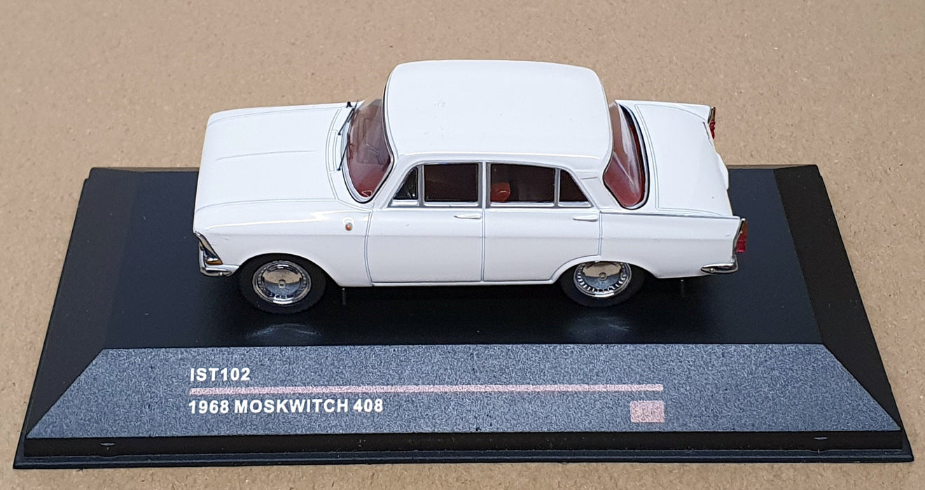 IST Models 1/43 Scale Diecast IST102 - 1968 Moskwitch 408 - Off White
