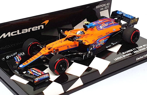 Minichamps 1/43 Scale 537 216604 - F1 McLaren MCL35M #4 Abu Dhabi GP 2021 Norris