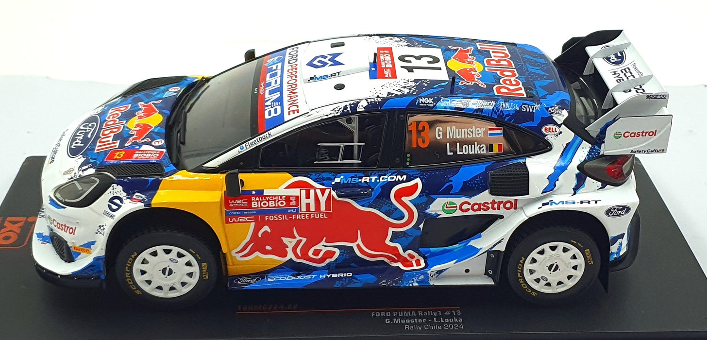 IXO 1/18 Scale Diecast 18RMC224.22 - Ford Puma Rally #13 Chile 2024