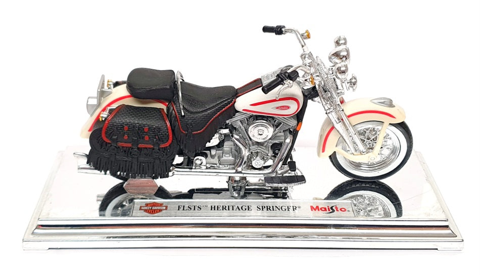 Maisto 1/18 Scale 39360 - Harley Davidson FLSTS Heritage Springer - White