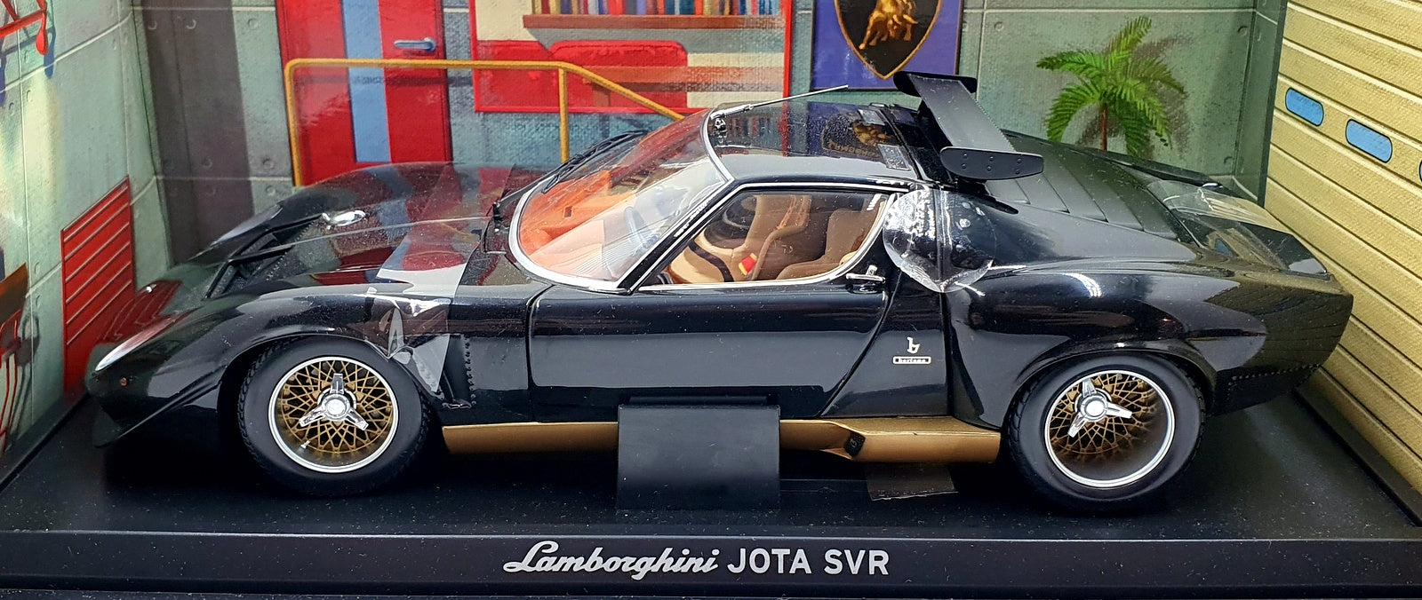 Kyosho 1/18 Scale Diecast 08311B - Lamborghini Jota SVR - Black/Gold
