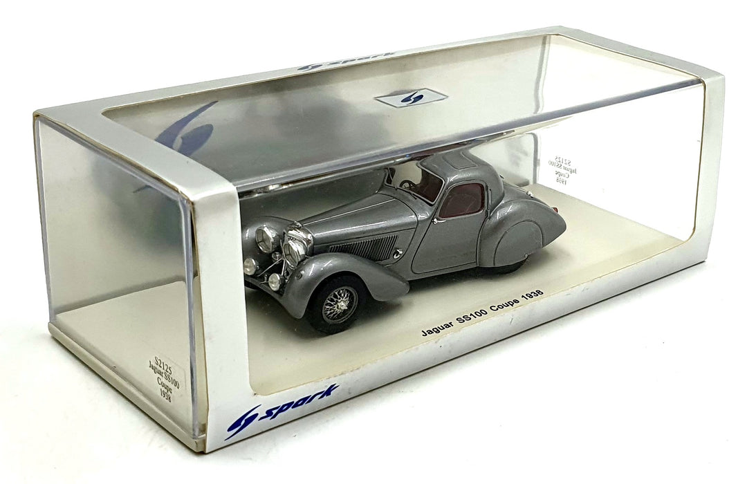 Spark 1/43 Scale Resin S2125 - 1938 Jaguar SS100 Coupe - Silver