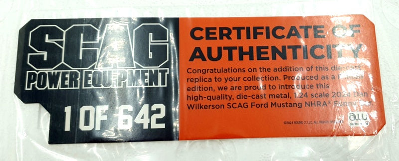 Auto World 1/24 Scale AWN039 - 2024 Ford Mustang NHRA Funny Car - Wilkerson