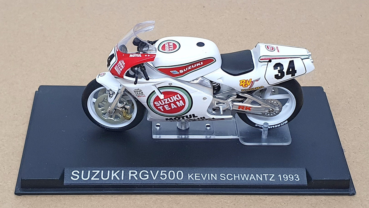 Altaya 1/24 Scale AMB06F - Suzuki RGV500 #34 Kevin Schwantz 1993 - White/Red