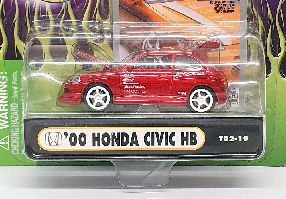 Muscle Machines 1/64 Scale 71181 T02-19 - 2000 Honda Civic HB - Red
