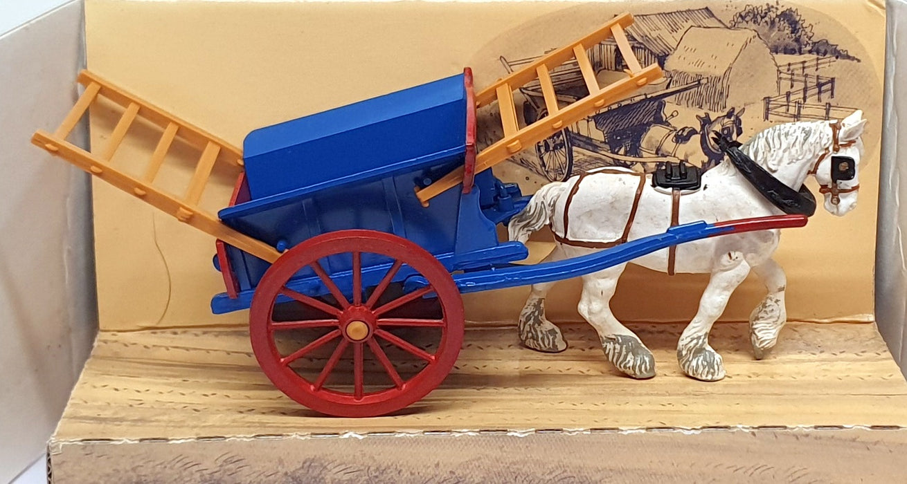 Britains 1/32 Scale 9499 - Tumbrel Cart And Horse - Blue/White