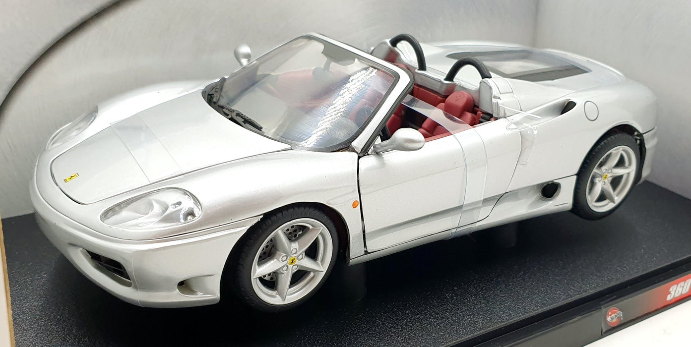 Hot Wheels Diecast 1/18 Scale 54598 - Ferrari 360 Spider - Silver
