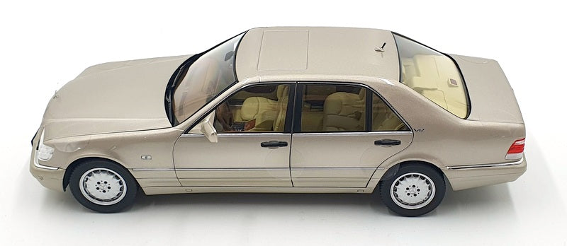 Norev 1/18 Scale Diecast 183723 - 1997 Mercedes-Benz S600 Smoke Silver Metallic