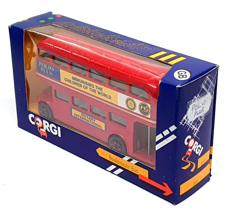Corgi 12cm Long Diecast 628 - AEC Routemaster D/Deck Bus Polio Plus - Red