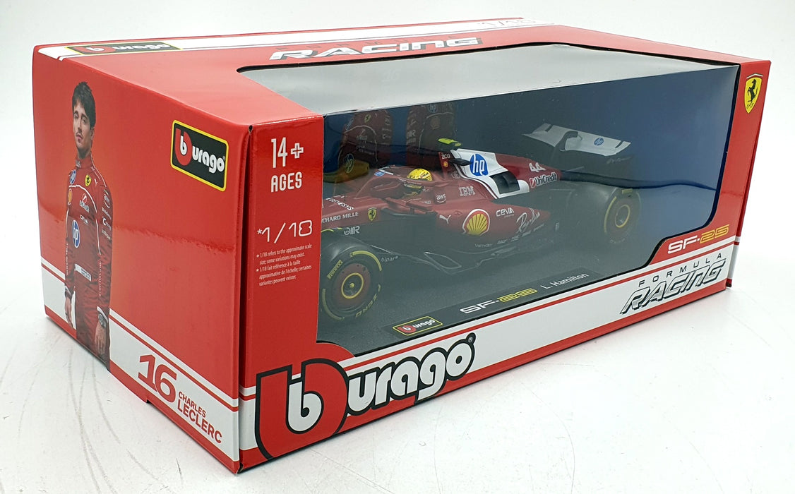 Burago 1/18 Scale Diecast 18-16816 - Ferrari SF-25 L.Hamilton #44 F1