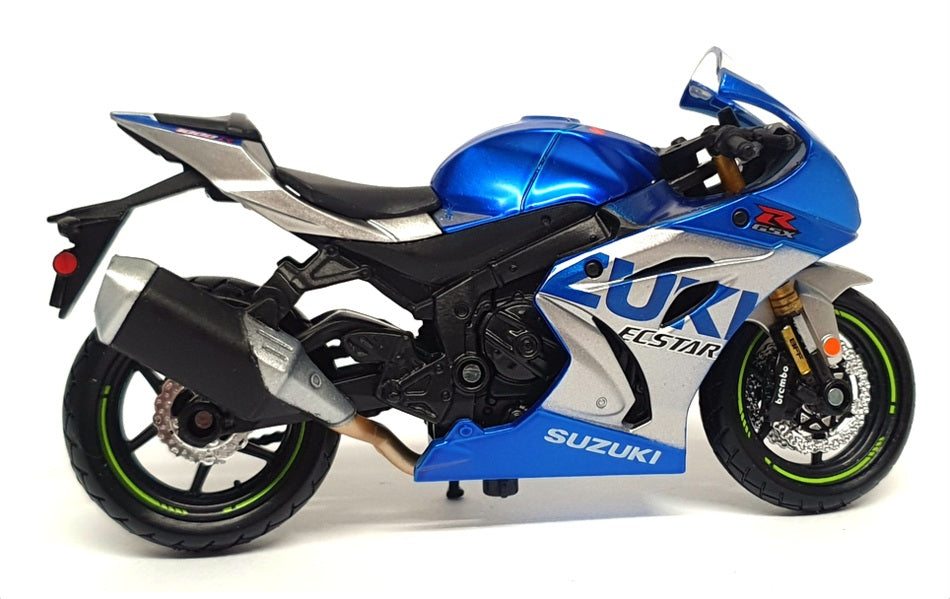 Burago 1/18 Scale 18-51088 - 2021 Suzuki GSX-R1000 Motorcycle - Blue/Silver