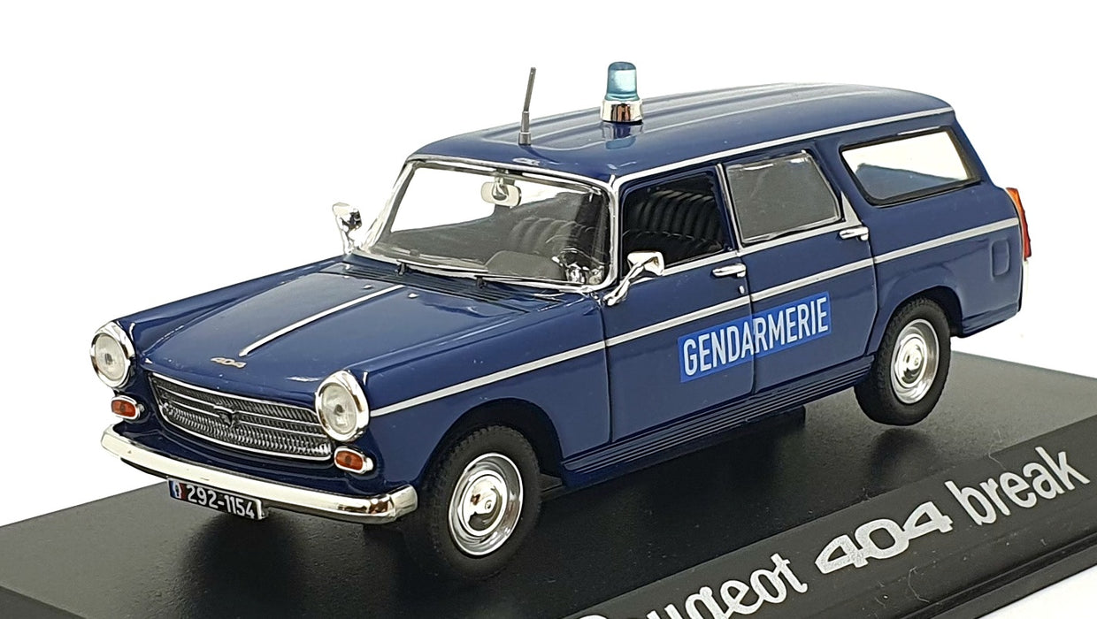 Norev 1/43 Scale 474428 - Peugeot 404 Break Gendarmerie - Blue