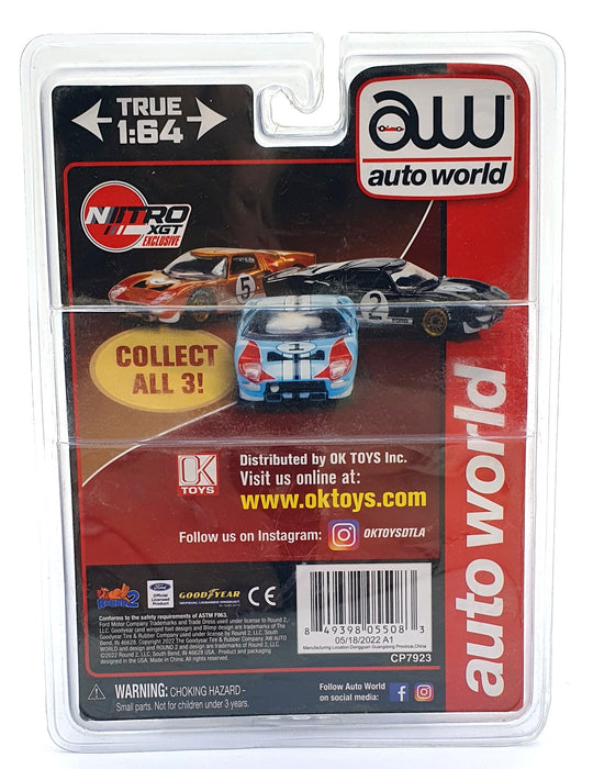 Auto World 1/64 Scale AW7923 - 1966 Ford GT40 #5 - Gold