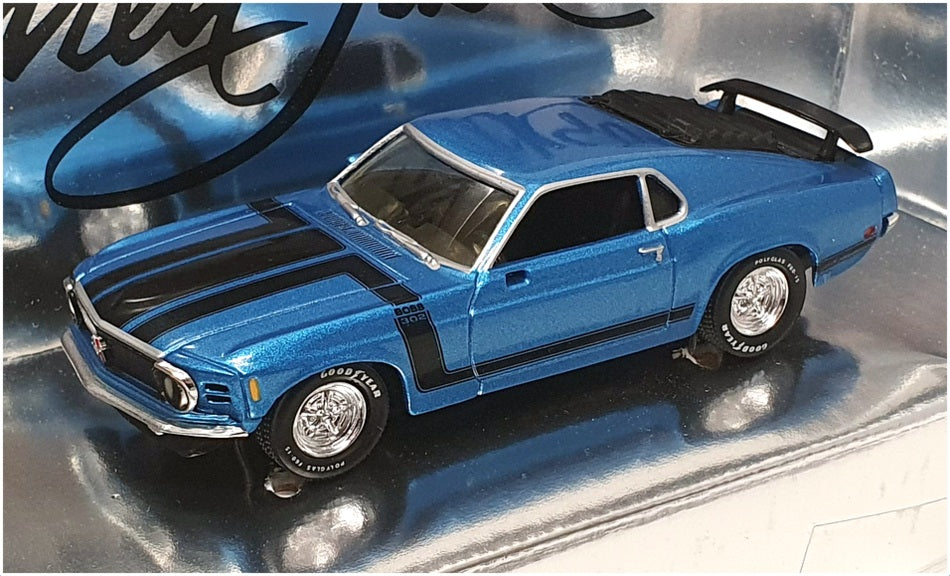 Matchbox 1/43 – Ford Mustang Boss 302 1970 – Bleu Métallisé/noir – 91634 – Occasion