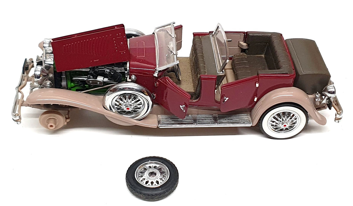 Franklin Mint 1/24 Scale 150326N - 1930 Duesenberg J Derham Tourster - Maroon