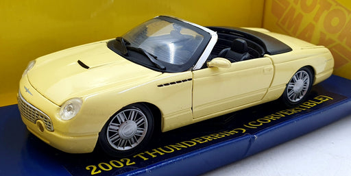 Motor Max 1/24 Scale Diecast 73200 - 2002 Ford Thunderbird Convertible Yellow